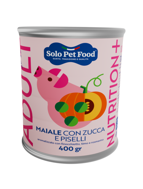 Nutrition+ Umido Maiale con Zucca e Piselli