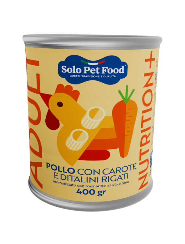 Nutrition+ Umido Pollo con Carote e Ditalini Rigati