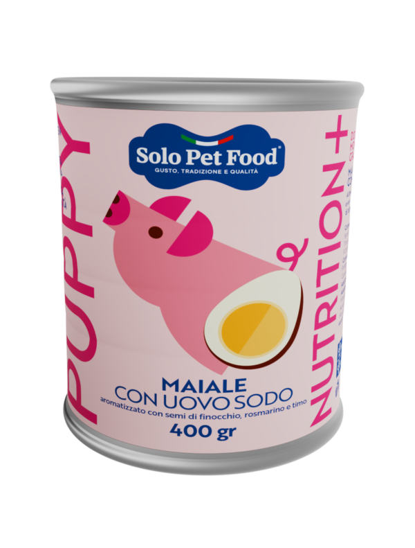 Nutrition+ Umido Puppy Maiale con Uovo Sodo