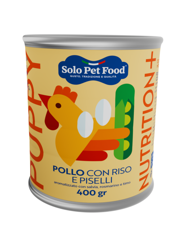Nutrition+ Umido Puppy Pollo con Riso e Piselli