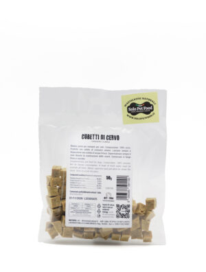 cubetti di cervo per cani snack naturale