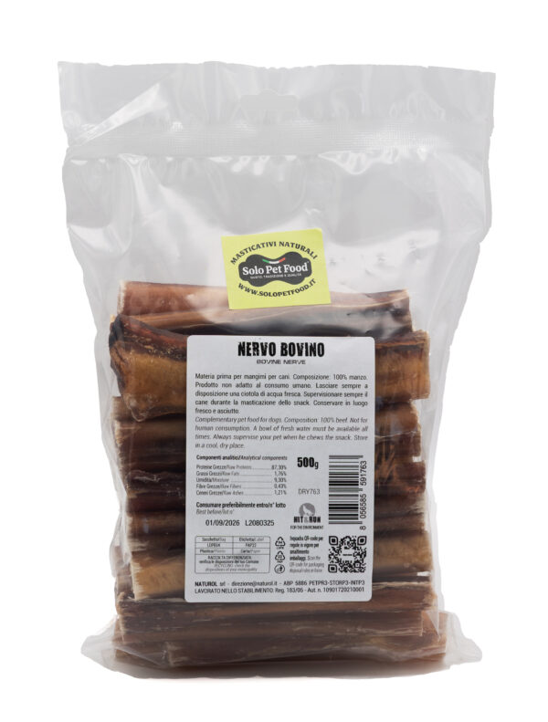 nervo bovino masticativo naturale per cani duro ed elastico