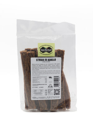 strisce di agnello per cani snack naturale